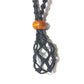 Necklace Cord Empty Stone Holder Natural Quartz Crystal Raw Stone Chakra Point Healing Fish Netted Indians Amulets Pendant 1pc