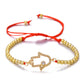 Juya Handmade Copper Adjustable Chains Micro Pave Zircon Enamel Greek Evil Eye Of Fatima Hamsa Hand Bracelets For Women Men