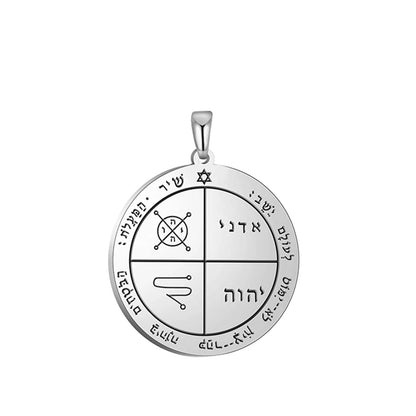 Key of Solomon Pendant for Necklace Stainless Steel Jewelry Amulet Mystical Moon Saturn Jupiter Sun Venus Mars Mercury Charms