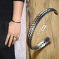 Vnox Oxidized Antique Stainless Steel Bangle for Women Men,Vintage Simple Basic Unisex Cuff Bracelet,Solid Metal Viking Jewelry