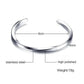 MEN TWISTED C BANGLE WITH SMALL WRIST MOBIUS BRACELET ANTIQUE SILVER COLOR STACKING CUFF BANGLE STAINLESS STEEL UNISEX JEWELRY