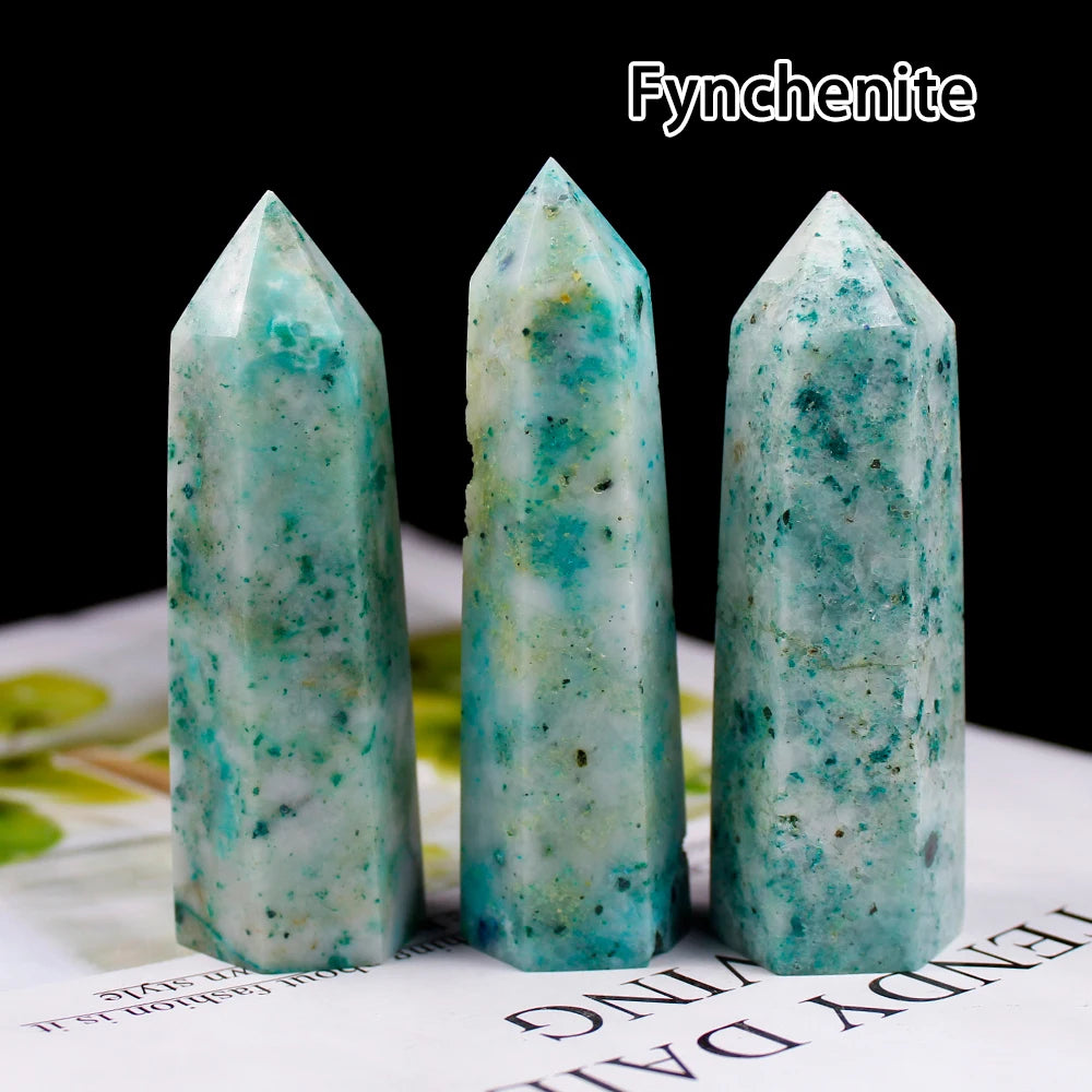 Runyangshi Crystal Point Prism Crafts Natural Stone Quartz Tower 36 Colors Energy Mineral Wand Home Decoration