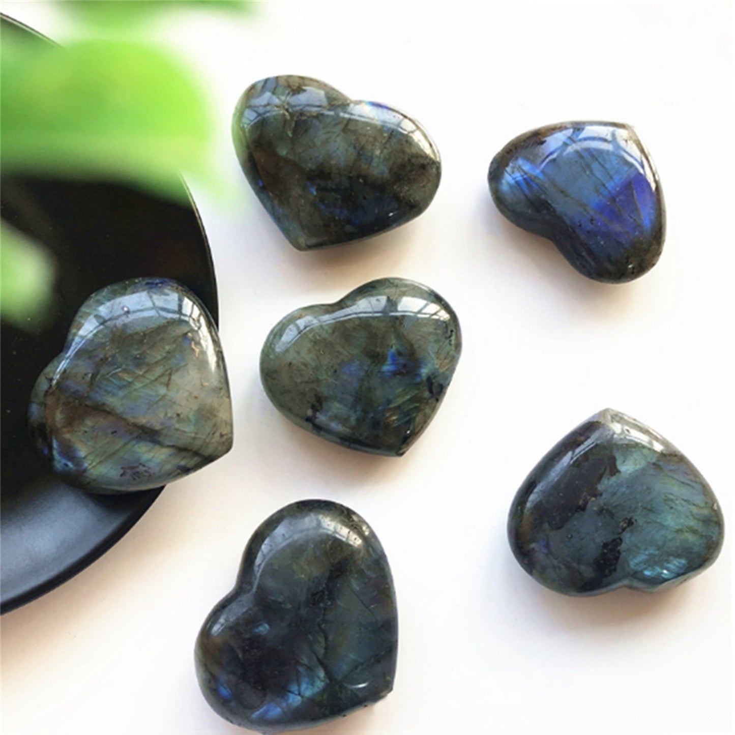 Natural Moonstone Crystal Labradorite Palm Stones Healing Quartz Gemstone Worry Stone Heart Shape For Jewllery Making Камни#10