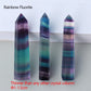Runyangshi Crystal Point Prism Crafts Natural Stone Quartz Tower 36 Colors Energy Mineral Wand Home Decoration