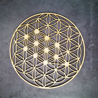 Wooden Flower Of Life Christmas Ornaments, Sacred Geometry Ornaments Home Decoration, Wood Sign Wall Art Seed of Life  Coaster