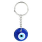 Blue Evil Eye Owl Lucky Charm Car Key Chain Protection Tassel Hanger Crystals Car Key Chain Fashion Jewelry Gift Car Accessories