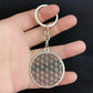 New Flower of Life Buddhist DIY Keychain Pendant Jewelry Seed of Life Sacred Geometry Jewelry Gift Ornament