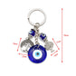 LUCKY EYE Tree Fatima Hamsa Hand Evil Eye Pendant Keychain Silver Color Ring Key Chain Car Keyring for Women Men Jewelry BE29