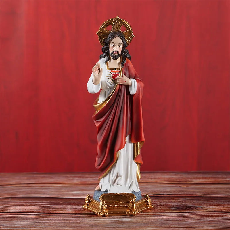 30cm 23cm Religious Jesus Sanctification figurine Decoration Resin Crafts Church supplies Religioso statue et sculptures home