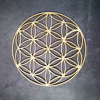 Wooden Flower Of Life Christmas Ornaments, Sacred Geometry Ornaments Home Decoration, Wood Sign Wall Art Seed of Life  Coaster
