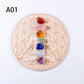 7pcs/set Natural Crystal Mixed  seven Chakra Healing Stone + Seven Star Array Wood Plate Gravel Chips Chakra Home decor Gift