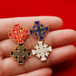 Catholic Christian Jerusalem Cross Brooch Badge religious jewelry articulos religiosos catolico church halo gifts