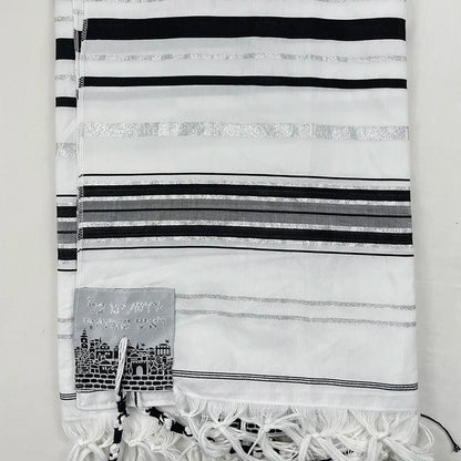 NEW Talit Prayer Shawl – 180 x 130 cm (70 x 51 Inches) Jewish Israel Tallit for Christian Jewish Prayer