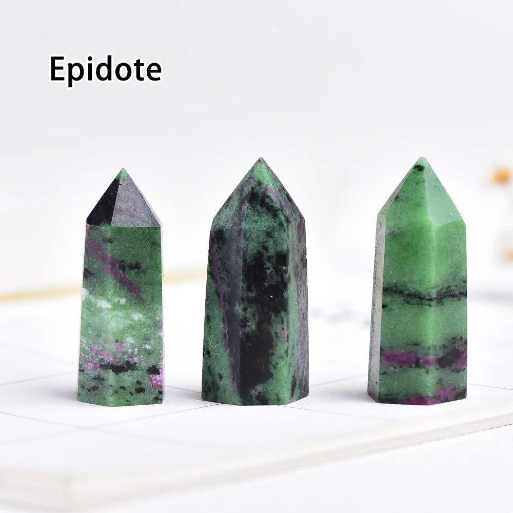Runyangshi Crystal Point Prism Crafts Natural Stone Quartz Tower 36 Colors Energy Mineral Wand Home Decoration