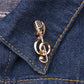Fashion Microphone Music Note Brooches For Women And Men Gifts Gold Color Lapel Pin Men Backpack Bags Badge Kids Gifts