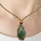 Necklace Cord Empty Stone Holder Natural Quartz Crystal Raw Stone Chakra Point Healing Fish Netted Indians Amulets Pendant 1pc