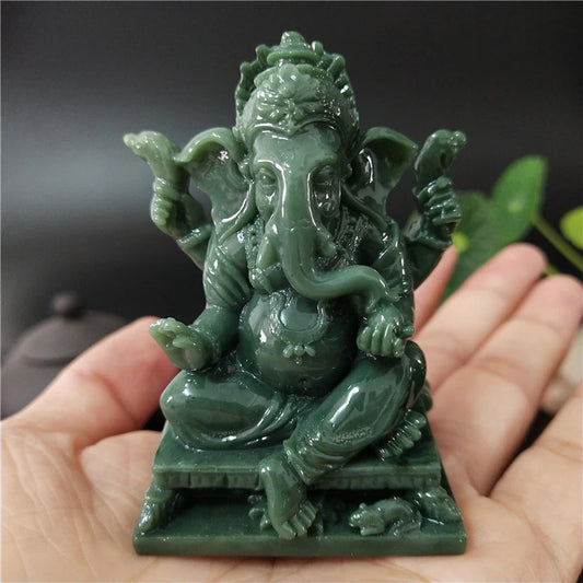 Lord Ganesha Buddha Statue Home Decoration Ganesh Elephant God Sculpture Figurines Ornaments Buddha Statues FengShui Lucky Gift