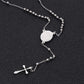 New Jesus Stainless Steel Cross Rosary Christian Catholic Religious Chain Characteristic Style Men And Women Jewelry