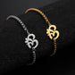 Skyrim Religious Indian Buddhism Yoga OM Bracelets on Hand for Women Men Stainless Steel Box Chain Bracelet Supernatural Jewelry