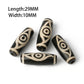 1/2pcs Prayer Mala Tibetan Mystical Dzi 3 Green Eyes Oval Beads DIY Bracelet Necklace Charms Findings For Jewelry Making 8x12mm