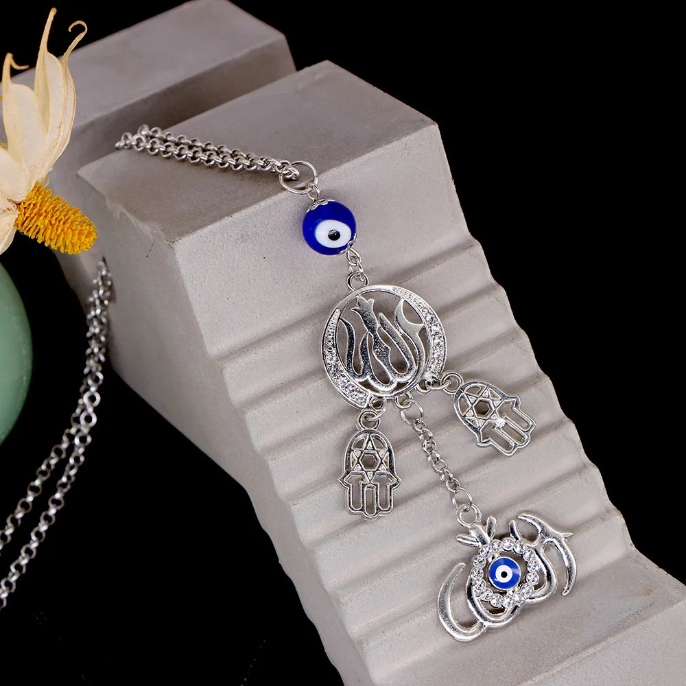 Automobiles Interior islam muslim Allah Hamsa Hand Of Fatima Turkey Evil Eye Car Pendant Hanging Ornaments Accessories Gifts