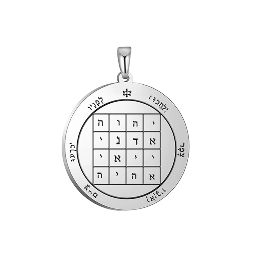 Key of Solomon Pendant for Necklace Stainless Steel Jewelry Amulet Mystical Moon Saturn Jupiter Sun Venus Mars Mercury Charms