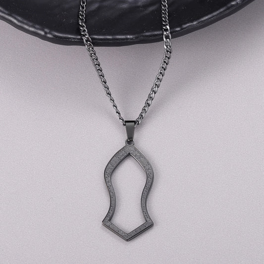 NALAIN NECKLACE Pendant Stainless Steel Jewelry Arabic God Messager Gift For men AYATUL KURS Muslim Allah's Slipper Pendant