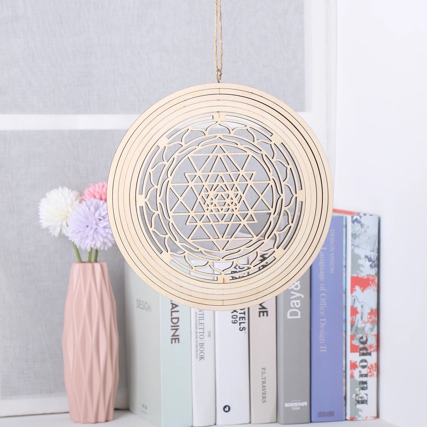 3D Wall Sign Wall Art Flower of Life Wooden Laser Cut Handmade Crafts Sacred Meditation Energy Geometry Ornament Hanging Decor