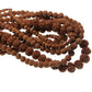 Natural Rudraksha Mala 108 Beads Wood Spacer Bead 6 8 10 12 mm Prayer Buddhist for Necklaces Jewelry Making Bracelet Accessories