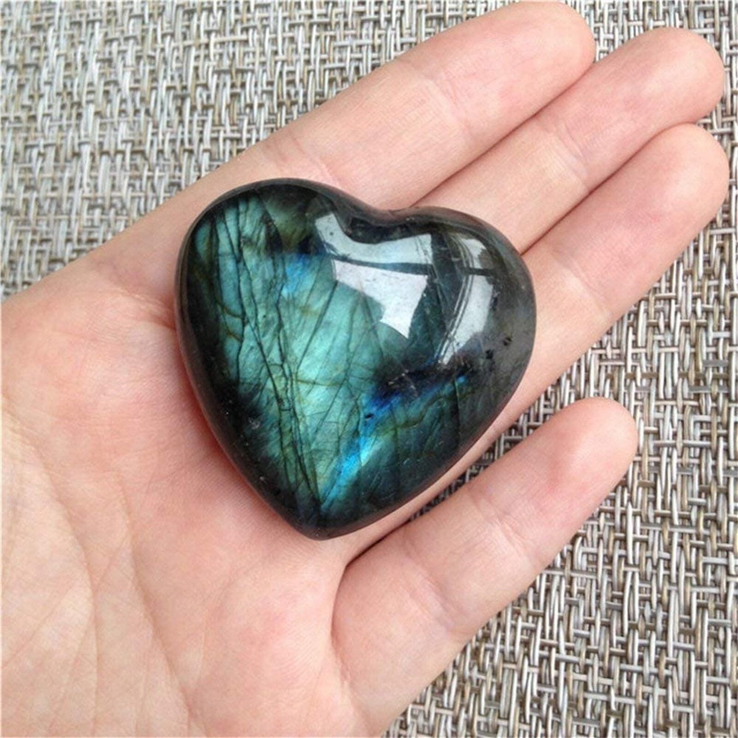 Natural Moonstone Crystal Labradorite Palm Stones Healing Quartz Gemstone Worry Stone Heart Shape For Jewllery Making Камни#10