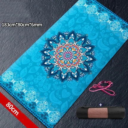 Extra Large Size Non-Slip Yoga Mat Natural Suede Quick Dry TPE Fitness Gymnastics Pilates Exercise Mat Picnic Mat Meditation Mat