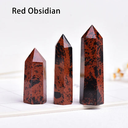 Runyangshi Crystal Point Prism Crafts Natural Stone Quartz Tower 36 Colors Energy Mineral Wand Home Decoration