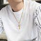 Vintage Jesus Cross Pendant Men and Women Amulet Necklace Catholic Christian Religious Prayer Jewelry Gift