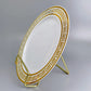10 Pieces x Home Party Wedding Reuseable Tableware Supplies Golden Rim Round Dessert Plate