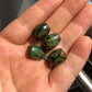 Green Red Prayer Mala Black Tibetan Mystical Agates Dzi Stone Beads Oval 9 eyed Beads for jewelry making bracelet Religion faith