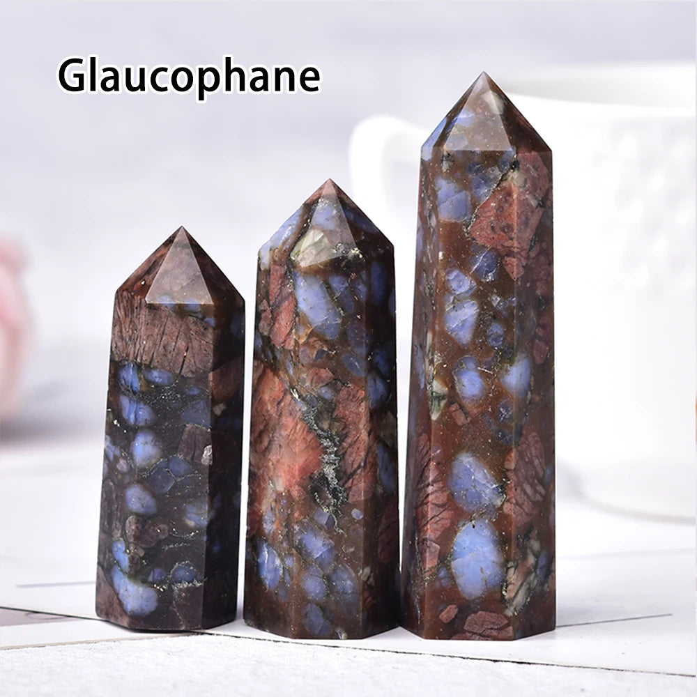 Runyangshi Crystal Point Prism Crafts Natural Stone Quartz Tower 36 Colors Energy Mineral Wand Home Decoration