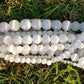 Natural Moon Stone Beads White Cat Eye Round Loose Beads 4/6/8/10/12mm Jewelry Making DIY Bracelet 15" Strand