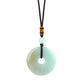 Reiki Healing Crystal Circle Donut Necklace Natural Amethyst Stone Amulet Lucky Coin Pendent Necklace Jewellry Gift Dropshipping