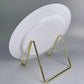 10 Pieces x Home Party Wedding Reuseable Tableware Supplies Golden Rim Round Dessert Plate