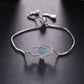 Juya Handmade Copper Adjustable Chains Micro Pave Zircon Enamel Greek Evil Eye Of Fatima Hamsa Hand Bracelets For Women Men