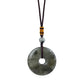 Reiki Healing Crystal Circle Donut Necklace Natural Amethyst Stone Amulet Lucky Coin Pendent Necklace Jewellry Gift Dropshipping
