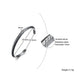 MEN TWISTED C BANGLE WITH SMALL WRIST MOBIUS BRACELET ANTIQUE SILVER COLOR STACKING CUFF BANGLE STAINLESS STEEL UNISEX JEWELRY