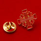 Catholic Christian Jerusalem Cross Brooch Badge religious jewelry articulos religiosos catolico church halo gifts