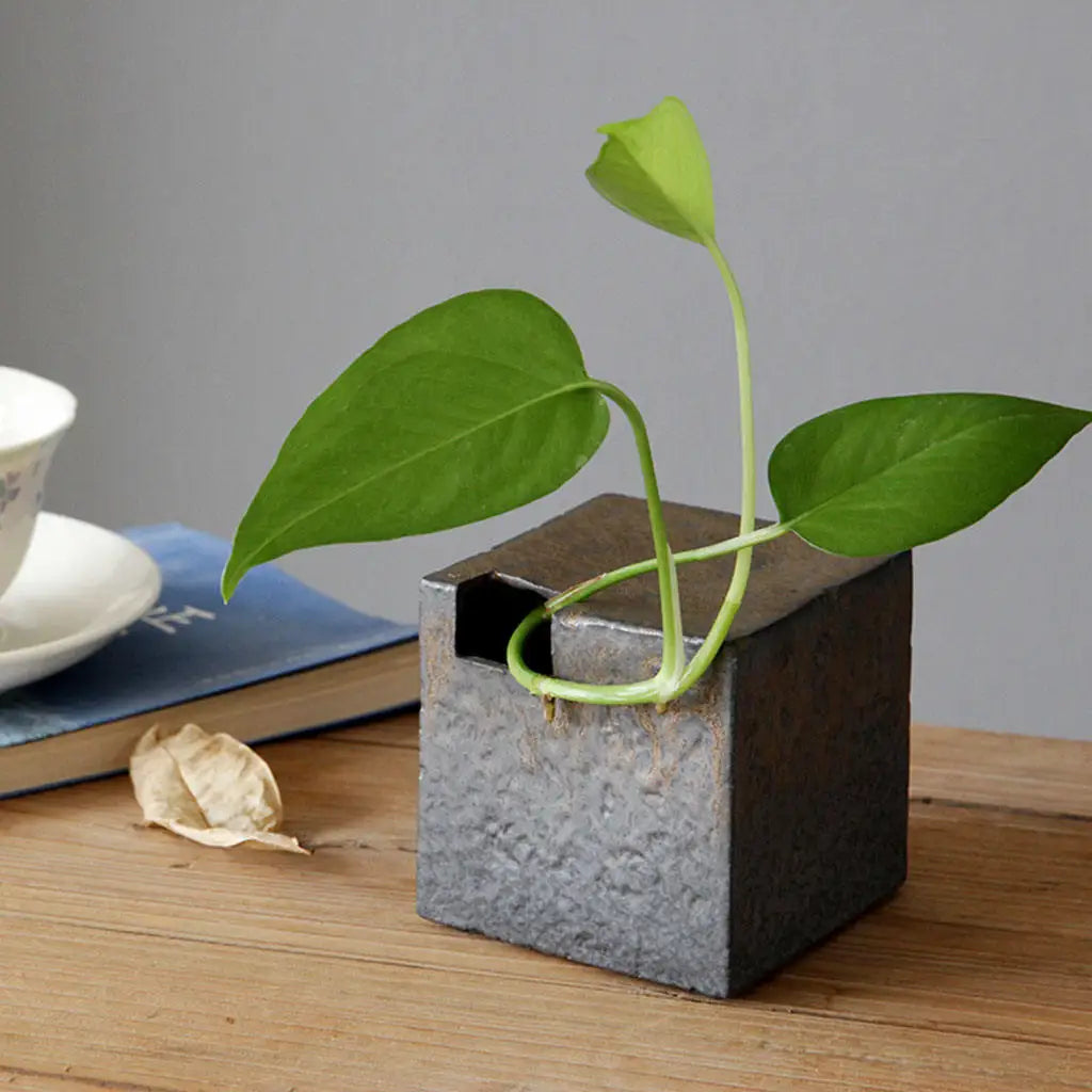 Japanese Style Ikebana Ceramic Vases Zen Decoration Planters Flowerppot for Bedroom Dining Room Yard Garden