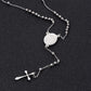 New Jesus Stainless Steel Cross Rosary Christian Catholic Religious Chain Characteristic Style Men And Women Jewelry