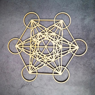 Wooden Flower Of Life Christmas Ornaments, Sacred Geometry Ornaments Home Decoration, Wood Sign Wall Art Seed of Life  Coaster
