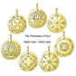 Key of Solomon Pendant for Necklace Stainless Steel Jewelry Amulet Mystical Moon Saturn Jupiter Sun Venus Mars Mercury Charms