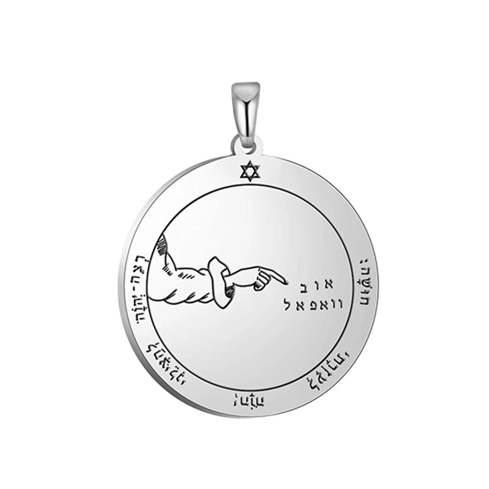 Key of Solomon Pendant for Necklace Stainless Steel Jewelry Amulet Mystical Moon Saturn Jupiter Sun Venus Mars Mercury Charms