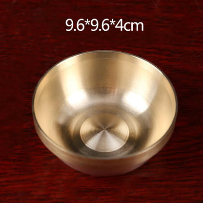 Copper Tibetan Bowl Buddha Disciples to Supply Water Meditation Mini Brass Cup Home Desk Decor