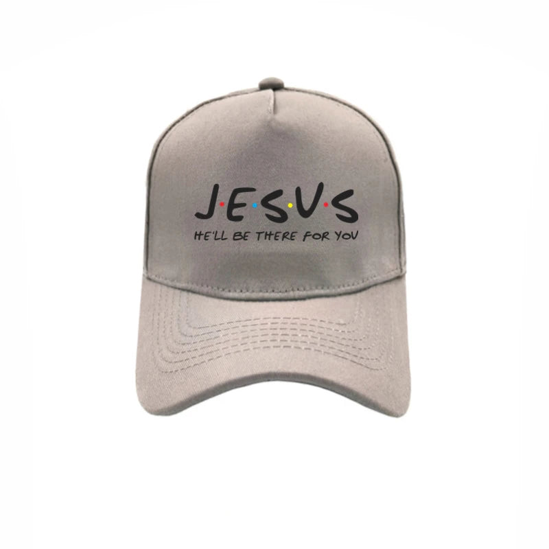 Jesus He'll Be There for You Friends Baseball Caps Men Women Outdoor Adjustable Snapback Religious Christian Hats MZ-362